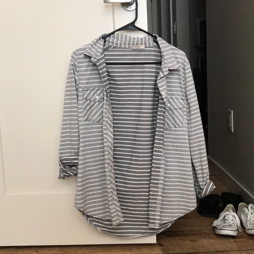 Stripe Roxy Button Shirt